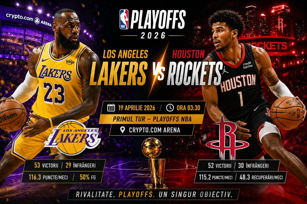 Los Angeles Lakers vs Houston Rockets ponturi NBA 19 aprilie 2026 – Analiză Playoff